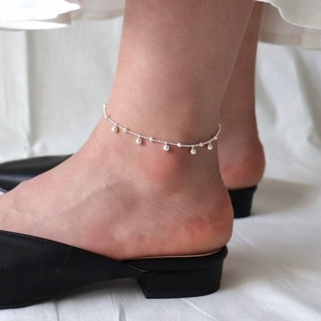 (Silver925) Double ball anklet