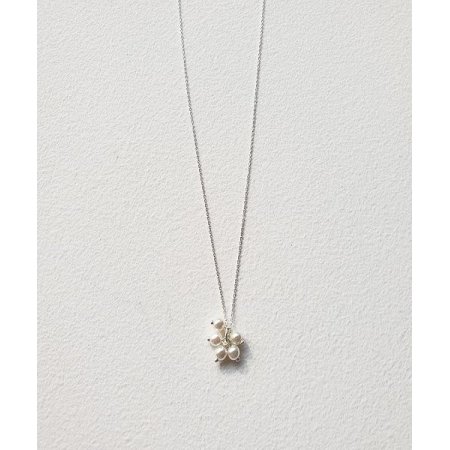 (silver 925) pearl cluster necklace