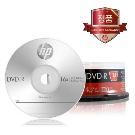 HP DVD-R 16X 25Pũ 4.7GB / 120min / 93768