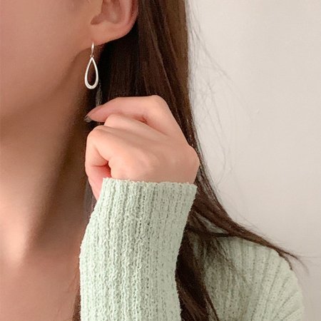 (925 Silver) Leaf earrings E 104
