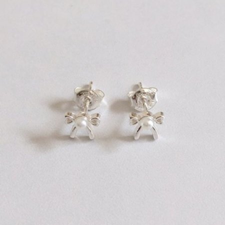 (silver925) lovely ribbon earring