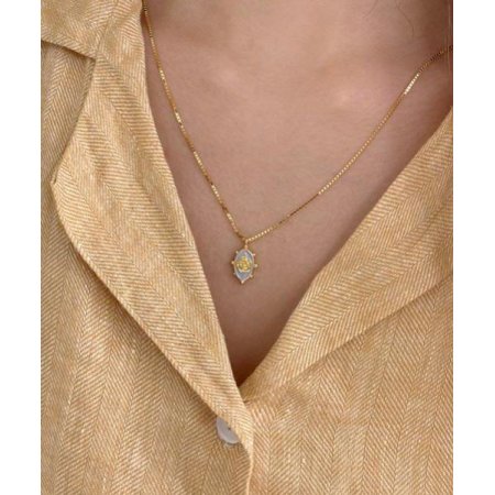 (silver925) rose pendant necklace