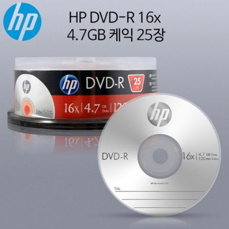 HP Media DVD-R 16x 4.7GB (25p  ̽)