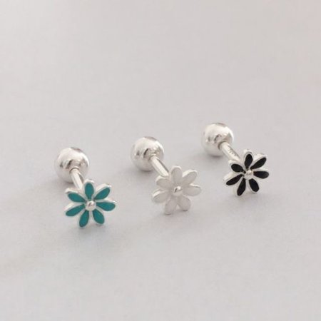 (silver925) mini flower piercing