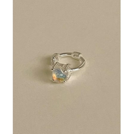 (925 Silver) Aqua earrings E 110